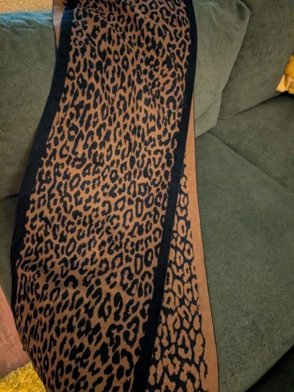 Leopard Print Reversible Scarf 70 x 12.5